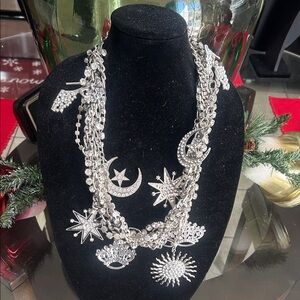 Sassy Jones Miss Universe silver Charm Necklace